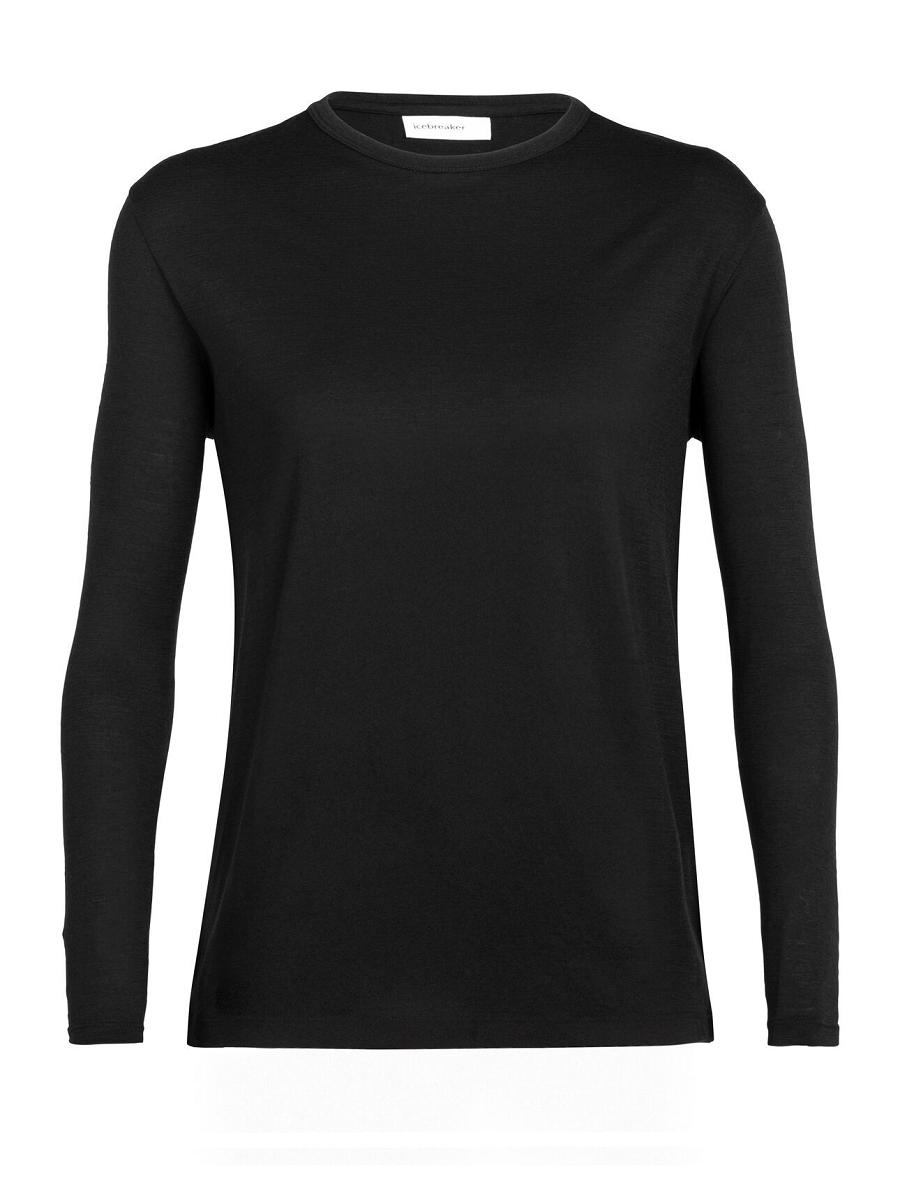 Long Sleeve Icebreaker Merino Granary T-Shirt Femme Noir | FR 1639GSOL